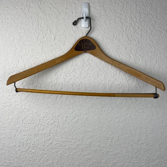 Vintage CHRISTIAN DIOR Suit Pants Blazer Outfit Wooden Hanger - Picture 7 of 7